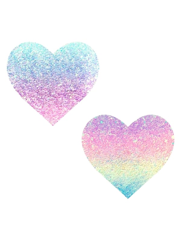 Nipztix Smarties Party Glitter Heart Pasties default view Color: MC