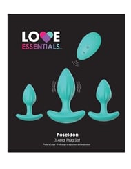 Additional  view of product LOVE ESSENTIALS POSEIDON ANAL PLUG SET WITH REMOTE with color code GR