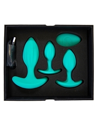 Alternate back view of LOVE ESSENTIALS POSEIDON ANAL PLUG SET WITH REMOTE