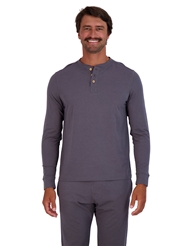 Additional  view of product WOOD LONG SLEEVE HENLEY - IRON with color code GY