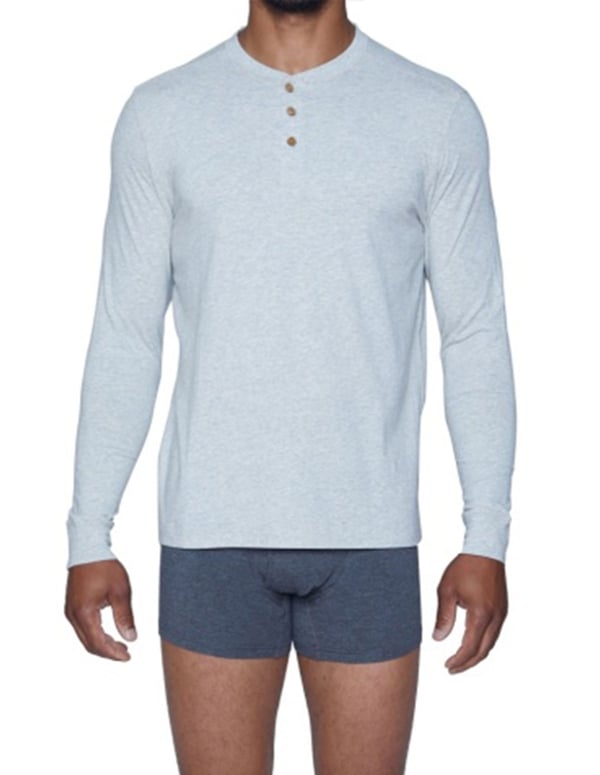 Wood Long Sleeve Henley - Heather Grey default view Color: GY