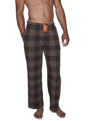 Front view of WOOD CHESTNUT DRAWSTRING LOUNGE PANT