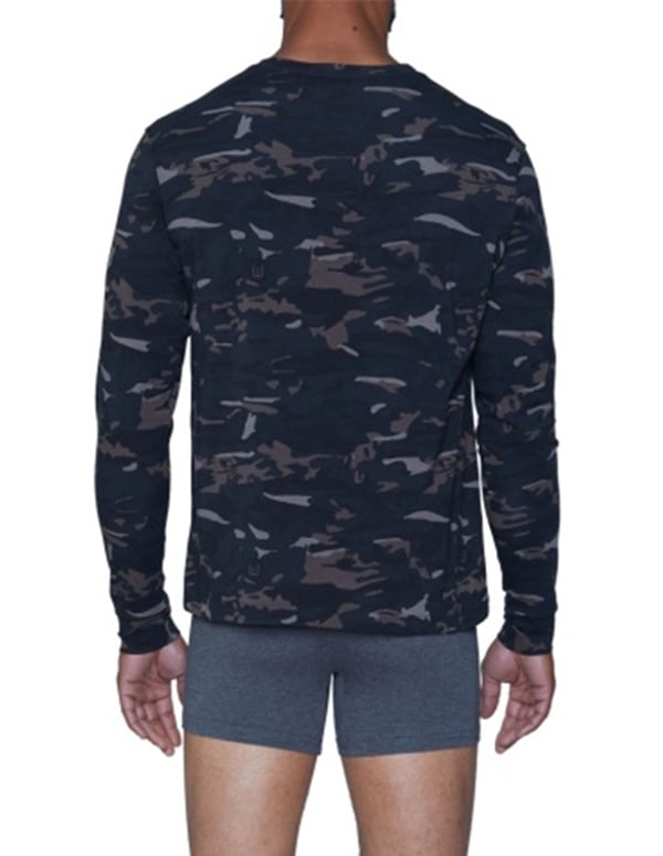 Wood Long Sleeve Henley - Forest Camo ALT1 view Color: FRC