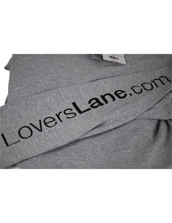 Lovers Lane Long Sleeve Grey T-Shirt ALT3 view Color: GY