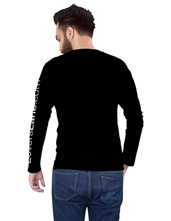 Lovers Lane Long Sleeve Black T-Shirt ALT1 view Color: BK