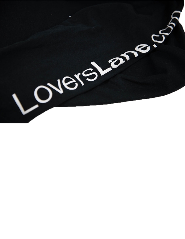 Lovers Lane Long Sleeve Black T-Shirt ALT3 view Color: BK