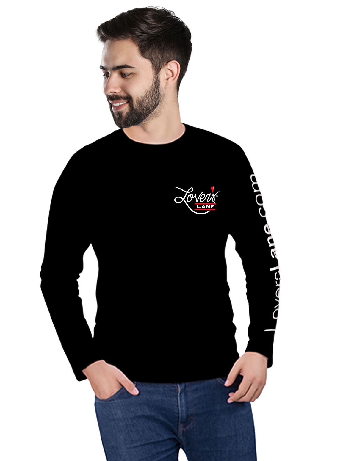 alternate image for Lovers Lane Long Sleeve Black T-Shirt