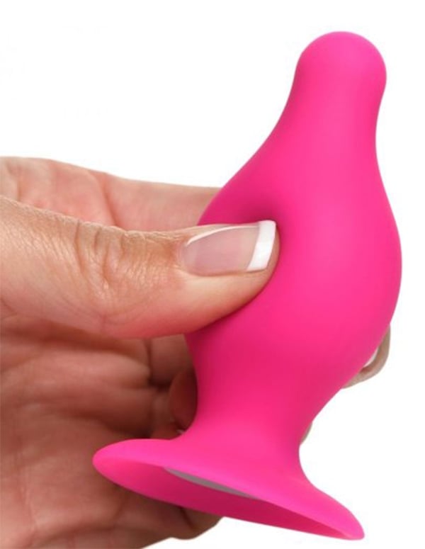 Squeeze-It Tapered Anal Plug ALT2 view Color: PK