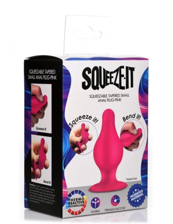 Squeeze-It Tapered Anal Plug ALT3 view Color: PK