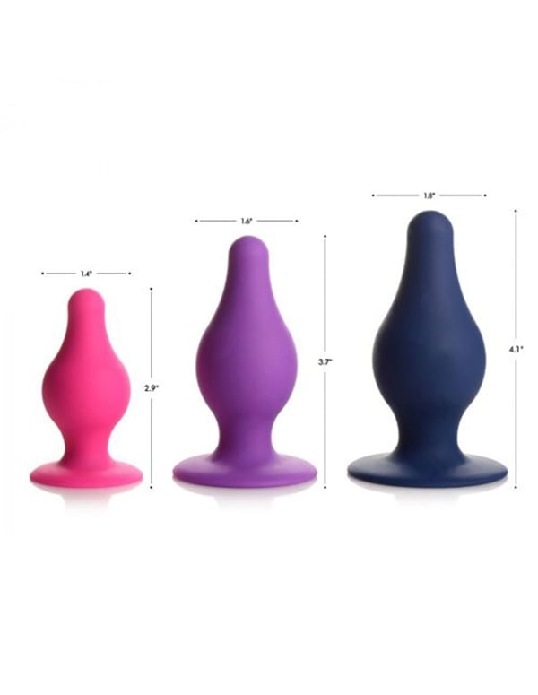 Squeeze-It Tapered Anal Plug ALT5 view Color: PK