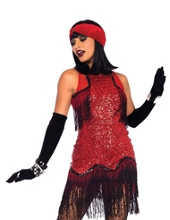 Front view of 2PC GATSBY GIRL COSTUME