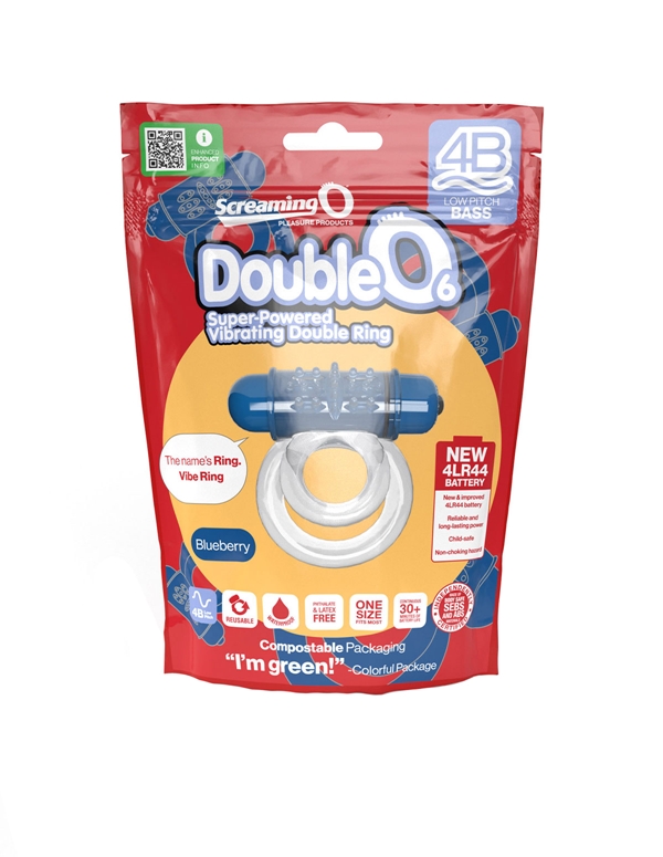 SCREAMING O DOUBLE O6 VIBRATING COCK RING ALT1 view Color: BBY