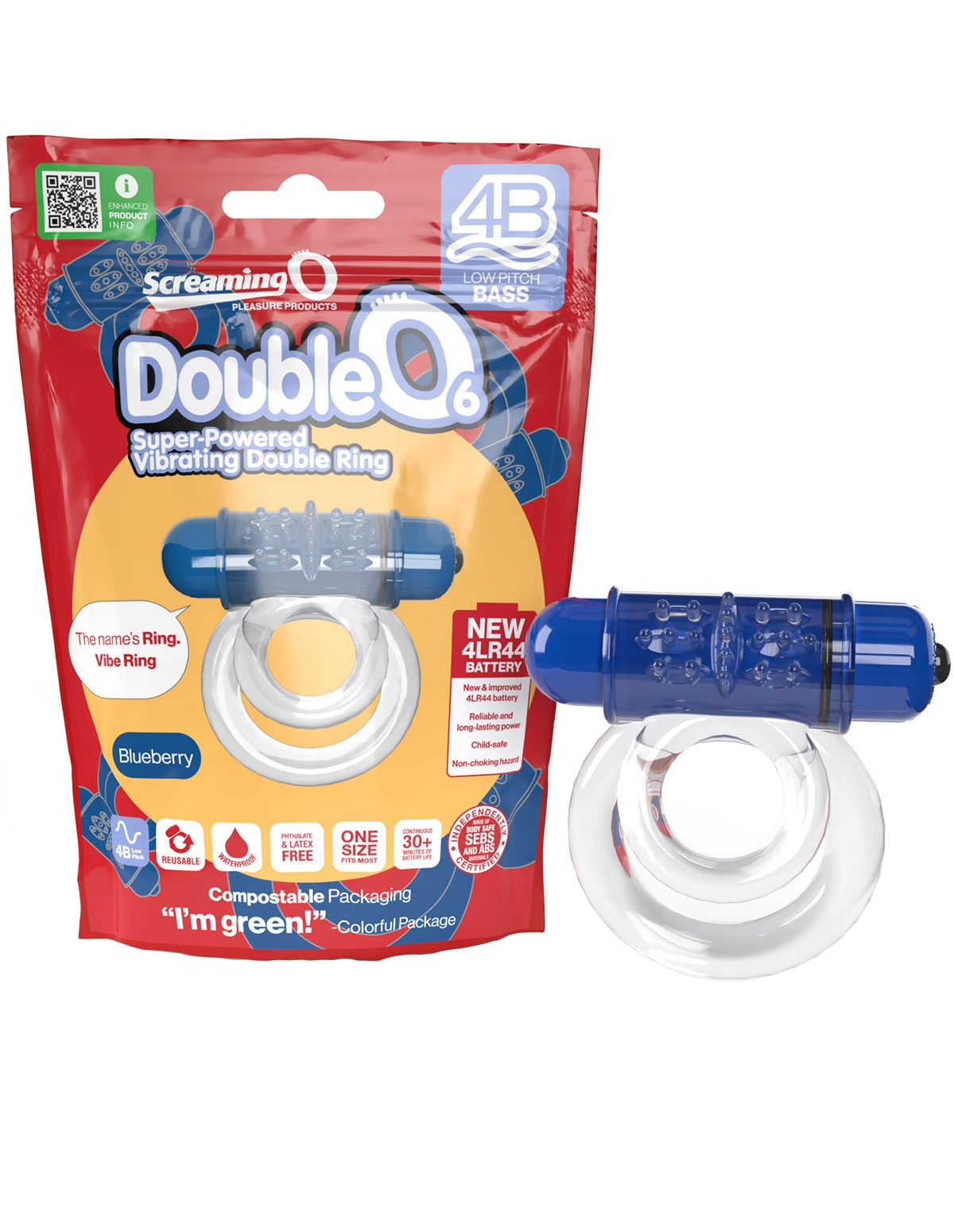 alternate image for SCREAMING O DOUBLE O6 VIBRATING COCK RING