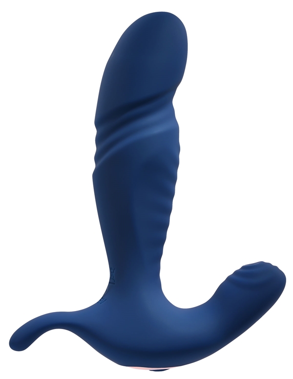 Gender X True Blue Thrusting T-Shape Vibrator ALT6 view Color: BL
