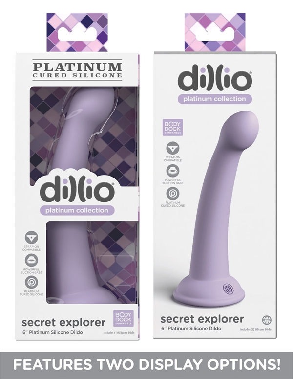 DILLIO SECRET EXPLORER 6 SILICONE DILDO ALT3 view Color: PR