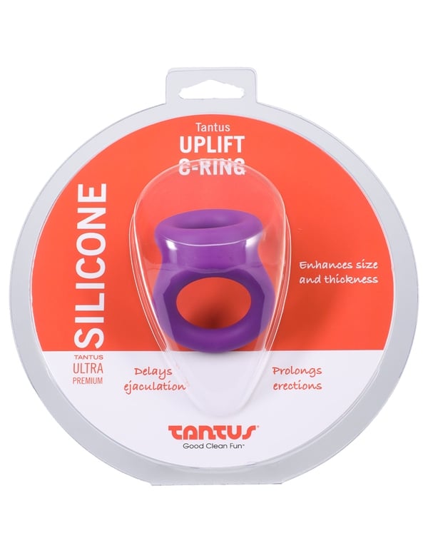 Tantus Uplift Silicone C-Ring ALT2 view Color: LL
