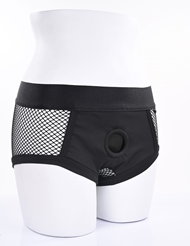 Additional  view of product EM.EX FIT FISHNET BOXER BRIEF HARNESS with color code BK
