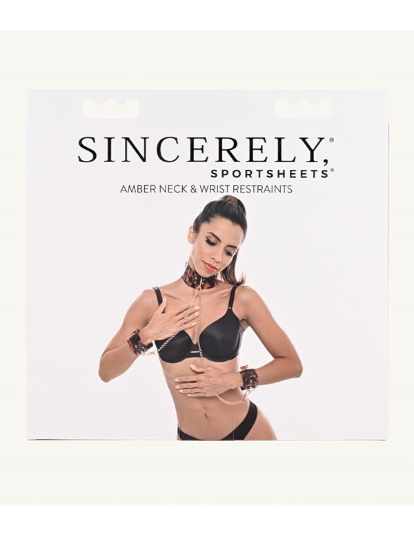 Sincerely Amber Neck And Wrist Restraint ALT9 view Color: AMB