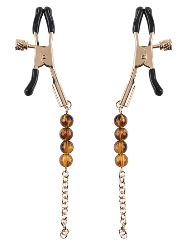 Sincerely Amber Beaded Nipple Clamps default view Color: AMB