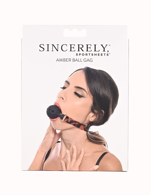 Sincerely Amber Ball Gag ALT6 view Color: AMB