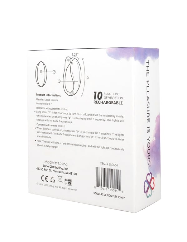 Love Essentials Calliope Silicone Vibrator With Remote ALT2 view Color: TL