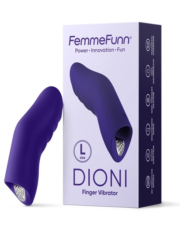 Femme Fun Dioni Finger Vibrator - Large ALT4 view Color: DRKPRP
