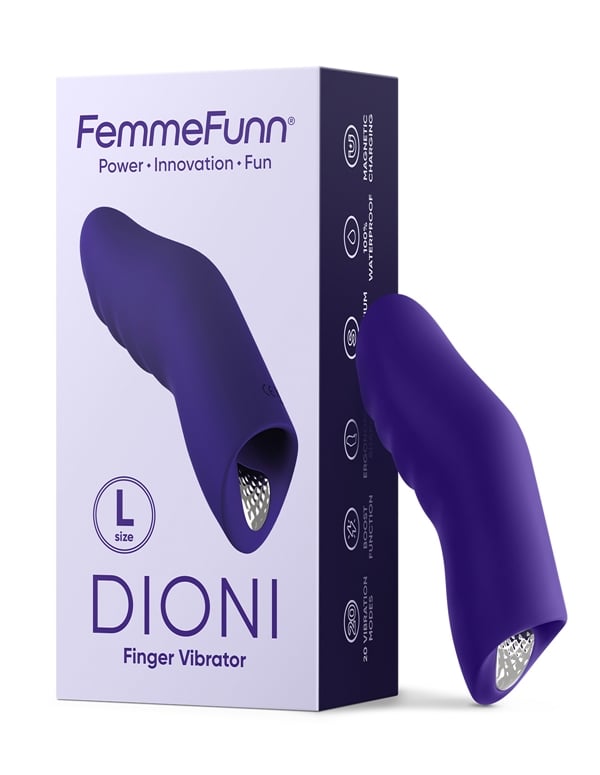Femme Fun Dioni Finger Vibrator - Large default view Color: DRKPRP