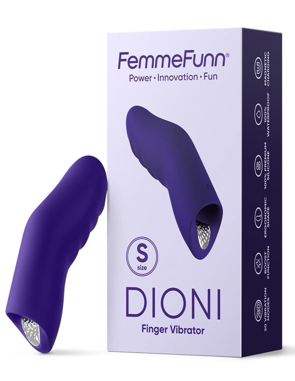 Femme Fun Dioni Finger Vibrator - Small ALT4 view Color: DRKPRP