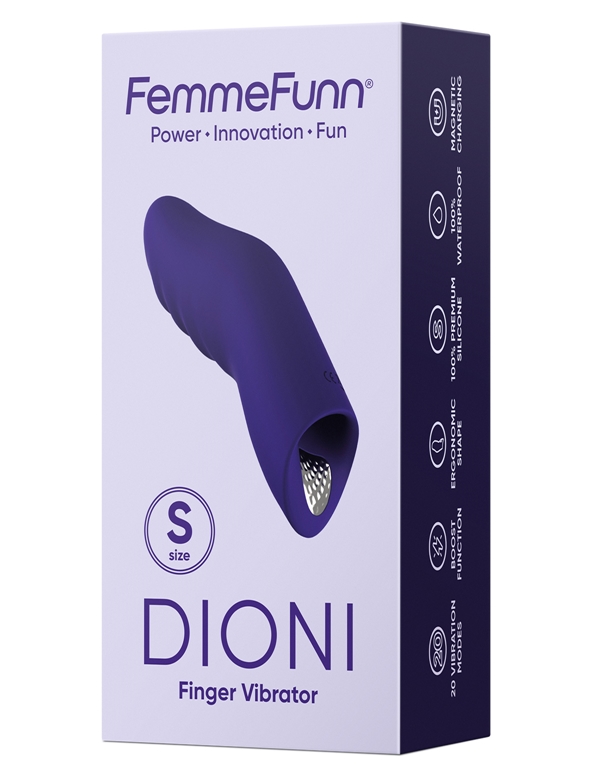 Femme Fun Dioni Finger Vibrator - Small ALT5 view Color: DRKPRP
