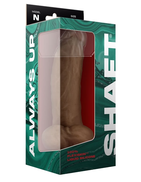 Shaft Model N 9.5 Inch Liquid Silicone Dong W/ Balls ALT1 view Color: CAR