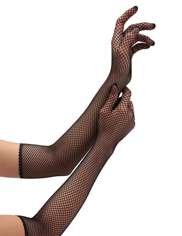 Baci Fishnet Opera Glove default view Color: BK