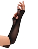Additional BLACK view of product BACI FISHNET SLEEVES with color code BK