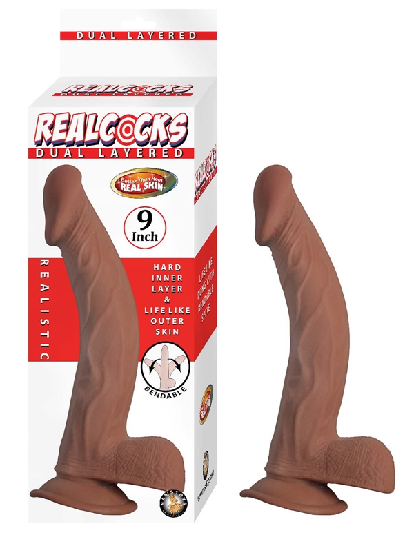 Realcocks Dual Layered 9 Bendable Dong default view Color: CHO