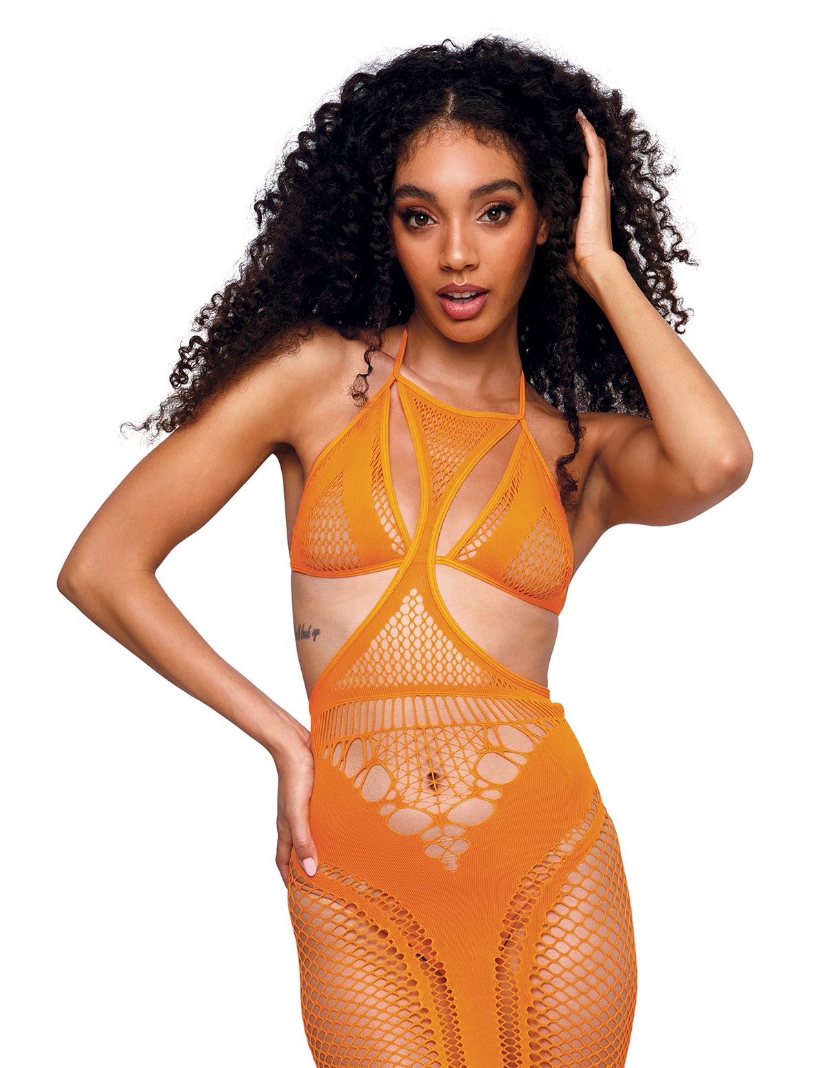 alternate image for TANGERINE DREAM GOWN AND ATTACHED BRALETTE