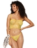 Additional YELLOW view of product MELLOW YELLOW RHINESTONE FISHNET CAMI AND G STRING with color code YW