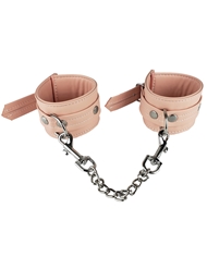 Alternate back view of PINK KINK FAUX LEATHER ANKLE RESTRAINTS
