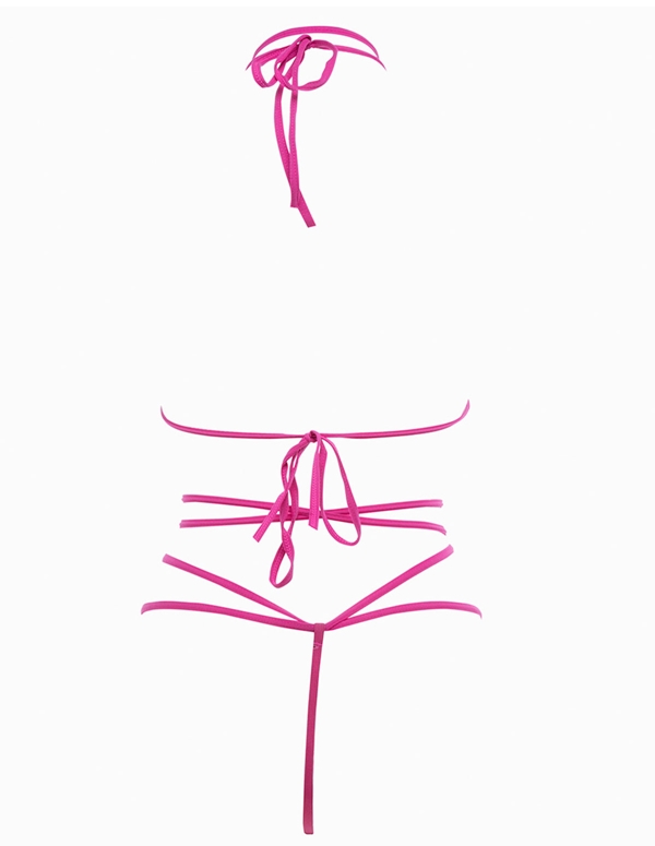 Marilyn Feather & Mesh Openable Bra, Garter & G-String Set