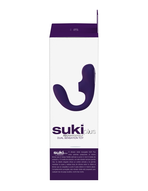 Suki Plus Rechargeable Dual Sonic Vibe ALT6 view Color: PR