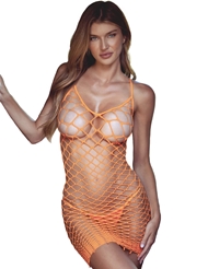 Additional  view of product KILLER LEGS JAWBREAKER FISHNET DRESS AND THONG with color code OR