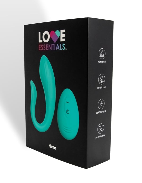 Love Essentials Hera Silicone Couples Toy With Remote ALT7 view Color: TL