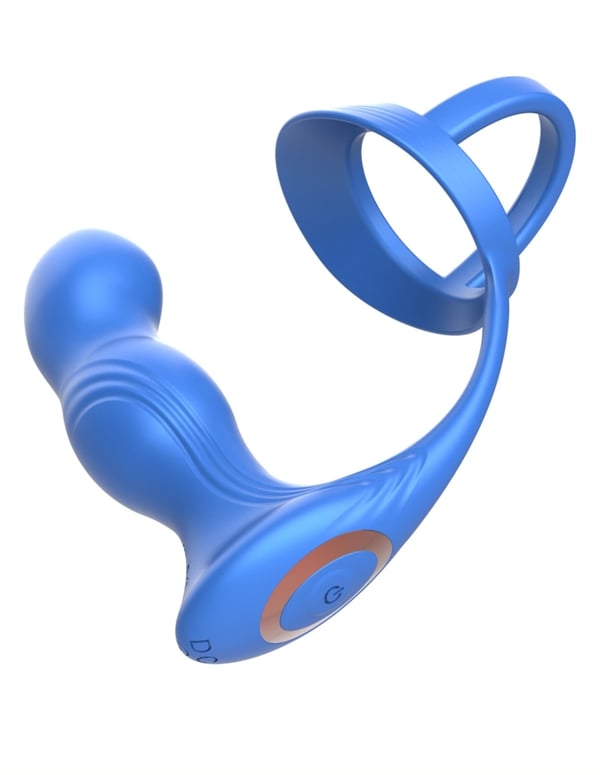 Love Essentials Oh Boy Prostate Massager App Controlled With C-Ring ALT1 view Color: BL