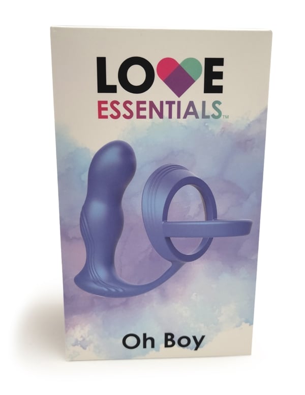 Love Essentials Oh Boy Prostate Massager App Controlled With C-Ring ALT3 view Color: BL