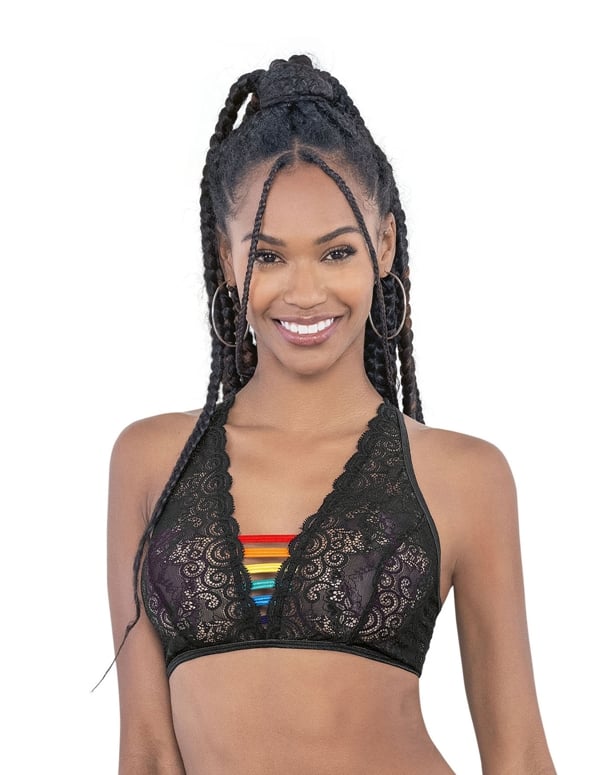 Lace And Rainbow Bralette And Panty ALT2 view Color: BRB