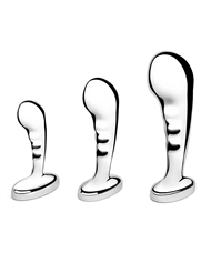 Front view of B-VIBE STAINLESS STEEL P-SPOT TRAINING SET