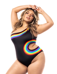 Alternate front view of UNAPOLOGETIC PLUS SIZE BODYSUIT