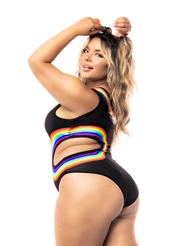 Alternate back view of UNAPOLOGETIC PLUS SIZE BODYSUIT