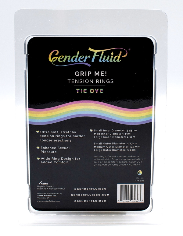 Gender Fluid Grip Me! Tie Dye Tension Ring Set GF436303168