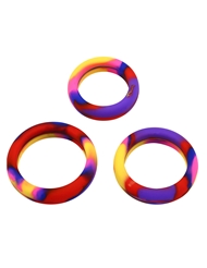 Alternate front view of GENDER FLUID - GRIP ME! TIE DYE TENSION RING SET