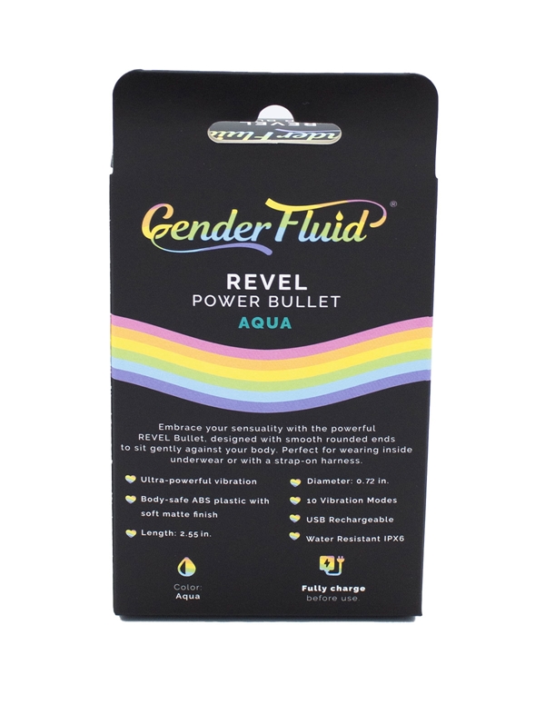 GENDER FLUID - REVEL POWER BULLET ALT2 view Color: AQ
