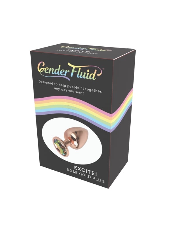 Gender Fluid - Excite Rose Gold Plug ALT1 view Color: RGLD